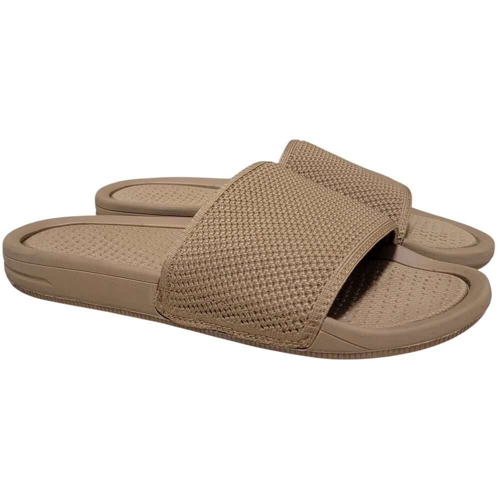 Alfani Men Ace Plain Pool Beach Comfort Slide Sandals Size US 7M Brown Mesh